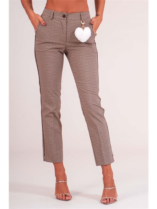 Pantalone a quadri dairesy | D0967QUADRI MARRONE